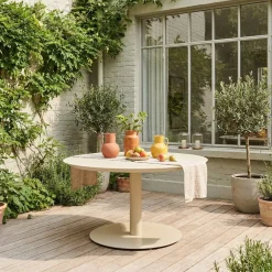 Tuintafel rond 6 plaatsen aluminium