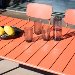 Tuintafel + 6 stoelen metaal