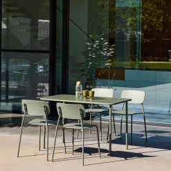 Tuintafel + 4 stoelen metaal