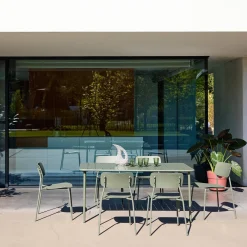 Tuintafel + 6 stoelen metaal