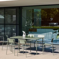 Tuintafel + 6 stoelen metaal