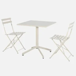 Tuintafel + 2 stoelen opklapbaar bistro metaal