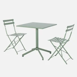 Tuintafel + 2 stoelen opklapbaar bistro metaal