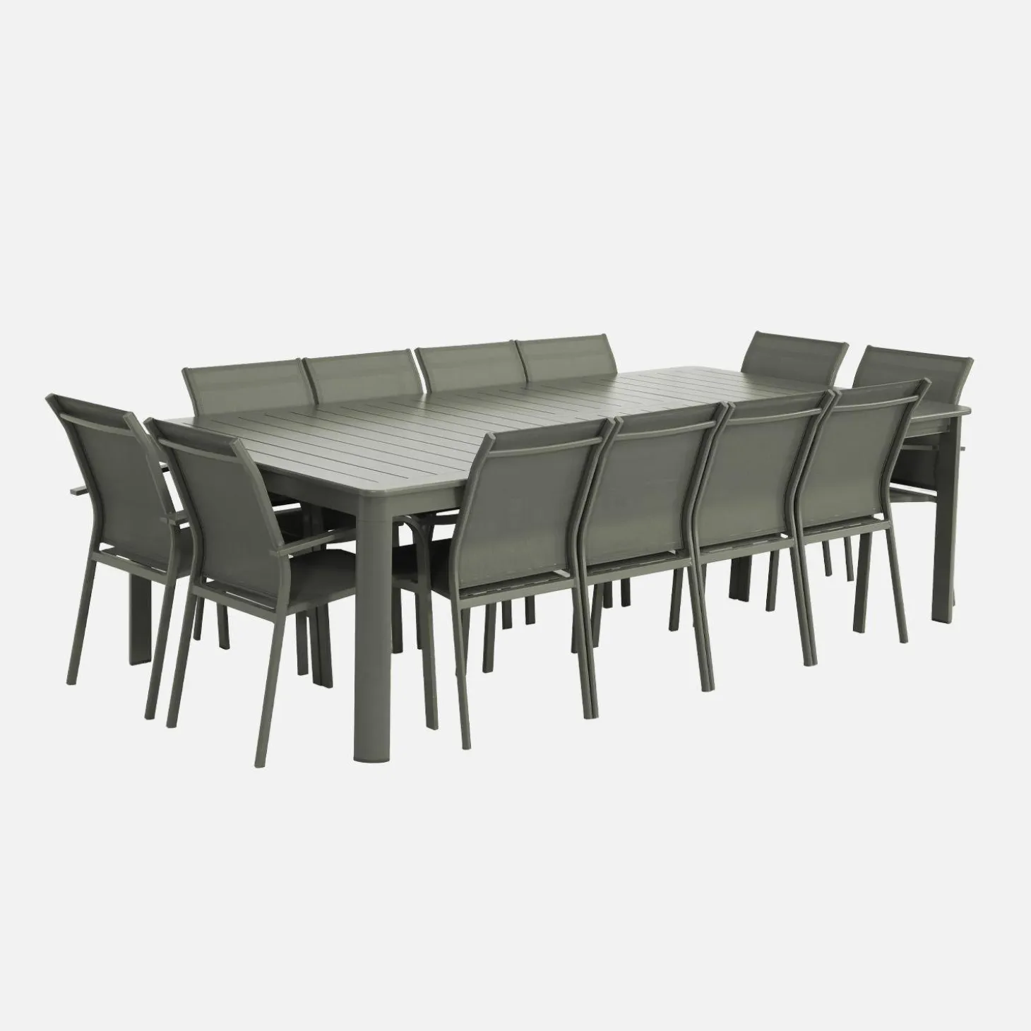 Tuintafel uitschuifbaar tot 12 personen aluminium
