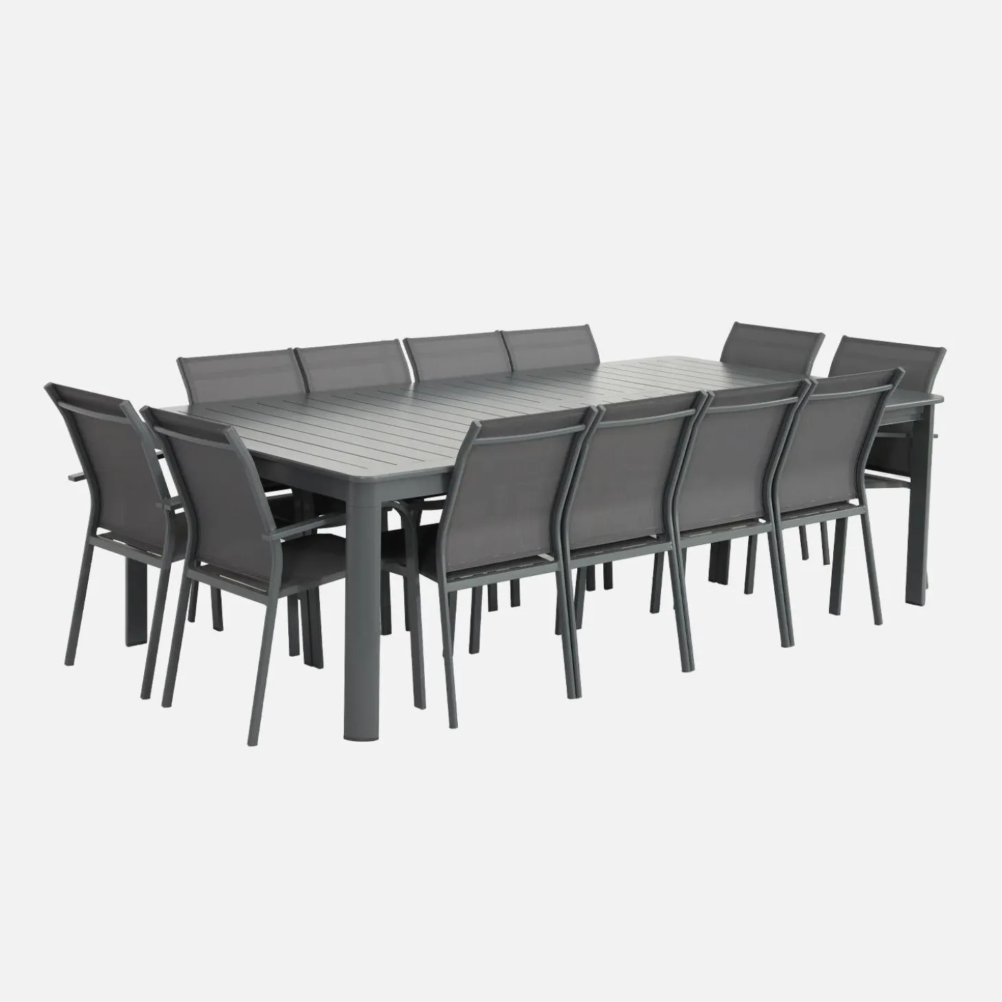 Tuintafel uitschuifbaar tot 12 personen aluminium