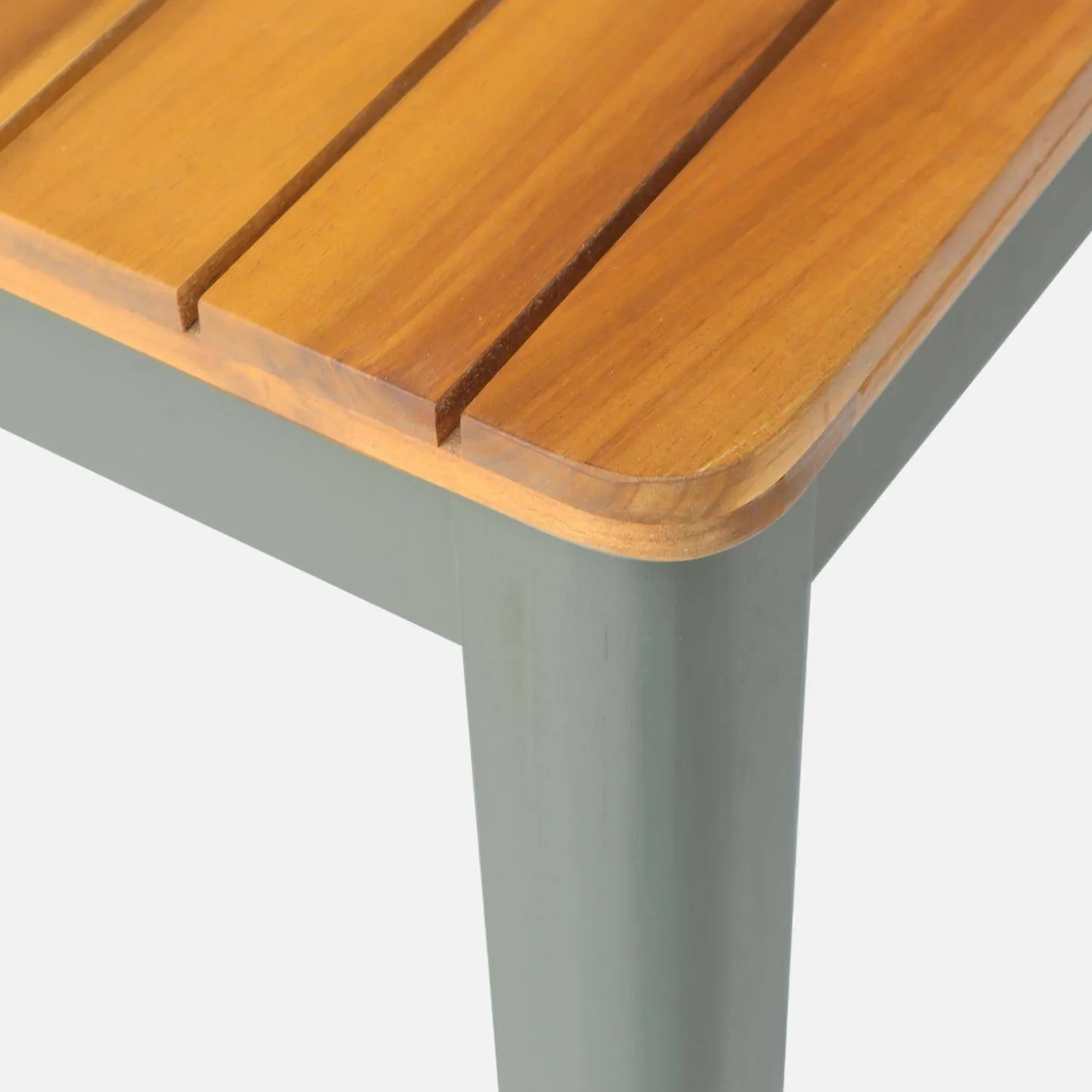 Tuintafel van acacia met ronde hoeken, voor 8 personen