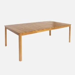 Tuintafel van acacia met ronde hoeken, voor 8 personen