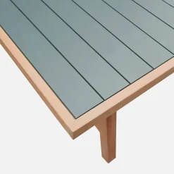 Tuintafel van hout en aluminium voor 8 personen
