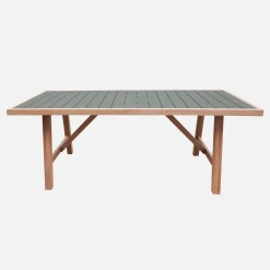Tuintafel van hout en aluminium voor 8 personen