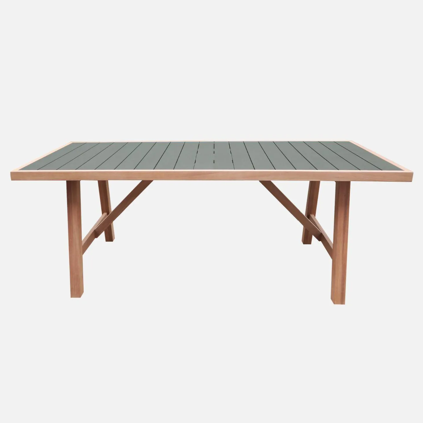 Tuintafel van hout en aluminium voor 8 personen