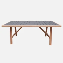 Tuintafel van hout en aluminium voor 8 personen