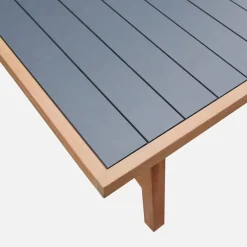 Tuintafel van hout en aluminium voor 8 personen