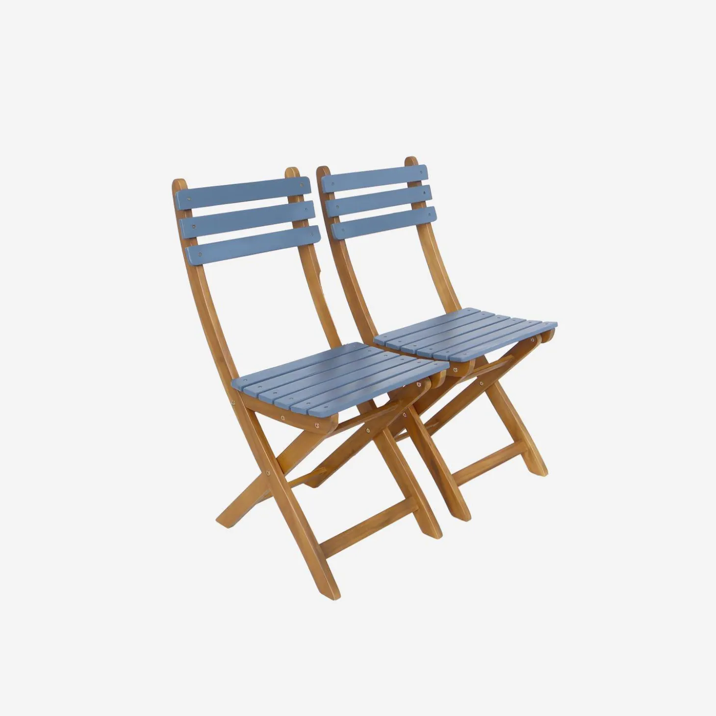 Tuintafel van hout met 2 opklapbare stoelen