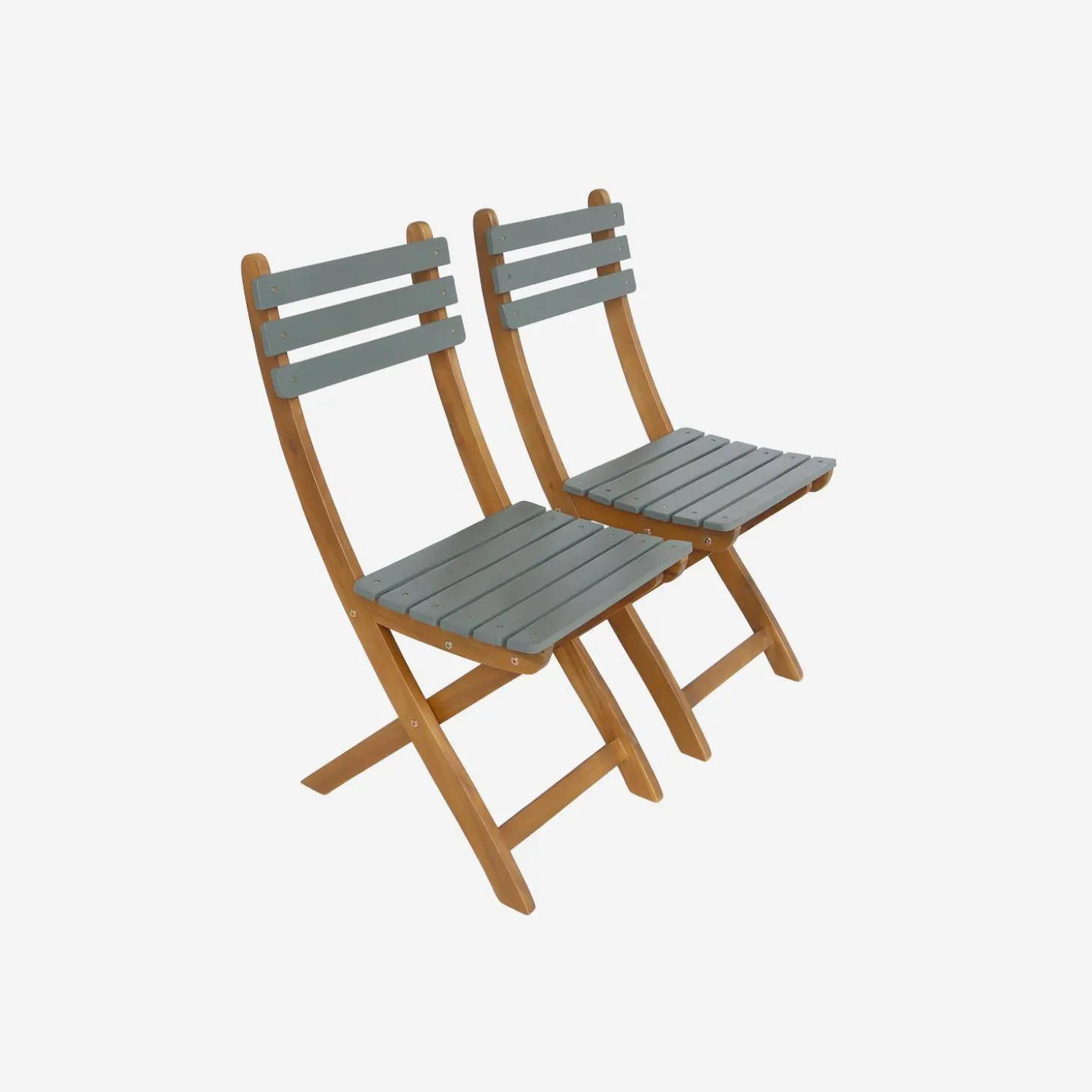 Tuintafel van hout met 2 opklapbare stoelen