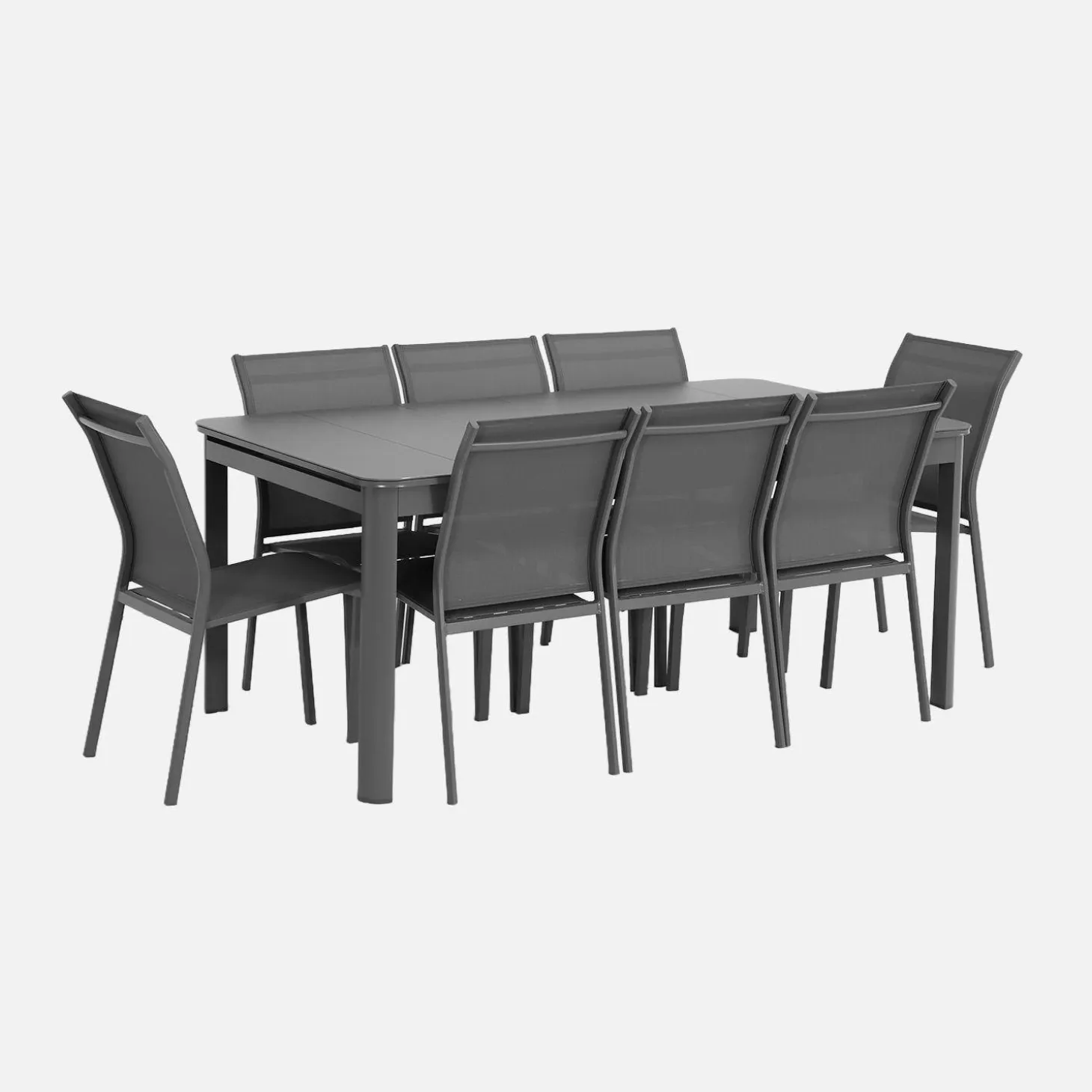 Tuintafel voor 8 personen uitschuifbaar aluminium