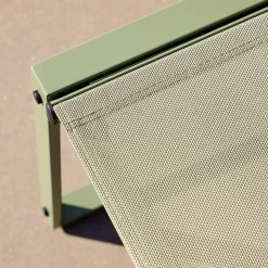 Tuintafel + 4 zitplaatsen inschuifbare set van staal en textileen