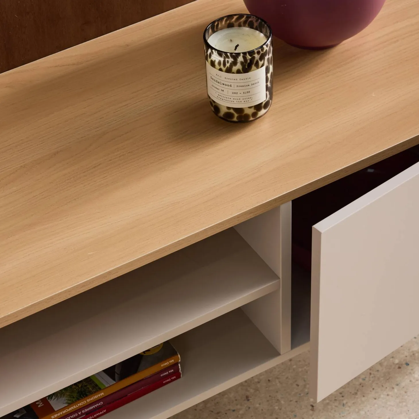 TV-meubel 2 deuren metaal en houtdecor 140cm