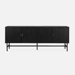 TV-meubel, gegroefd houtkleurig decor, Bazalt