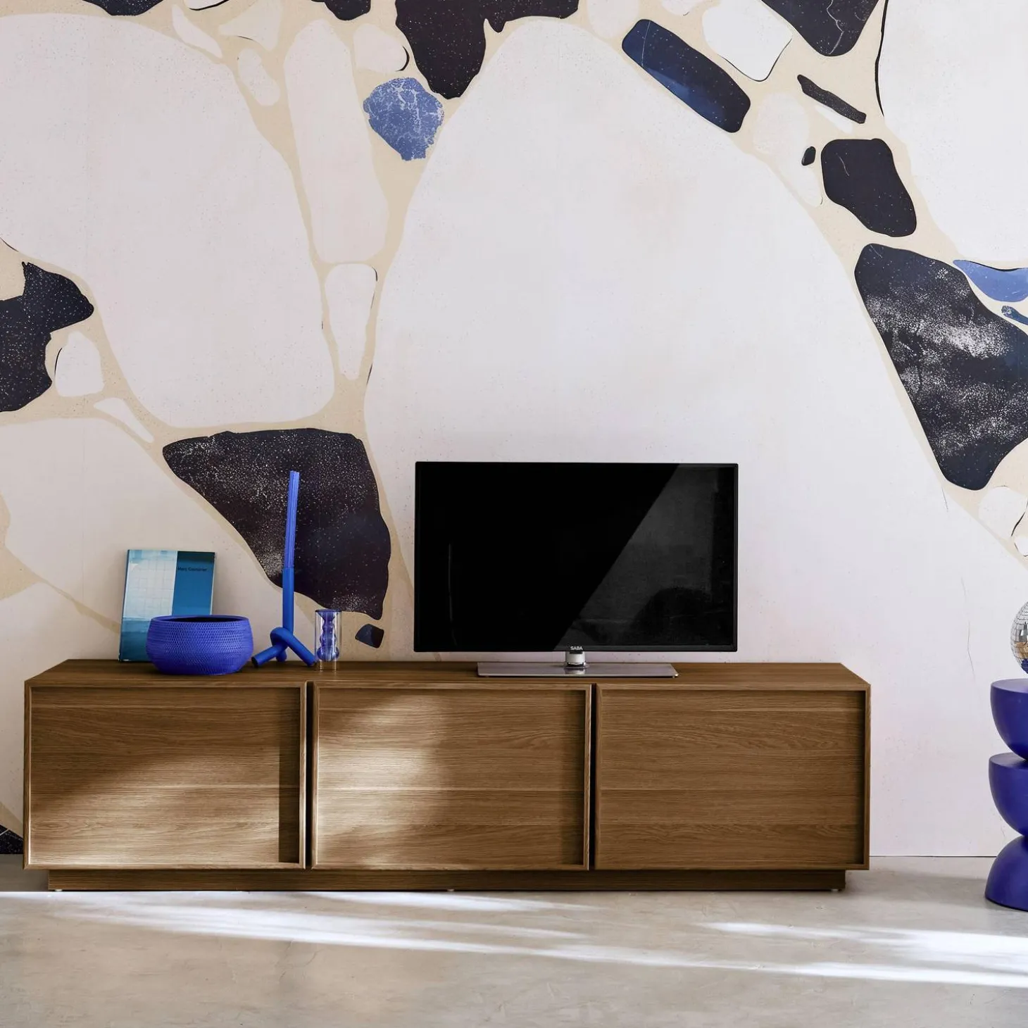 TV-meubel houteffect 3 deuren 180cm