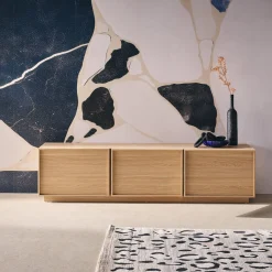 TV-meubel houteffect 3 deuren 140cm