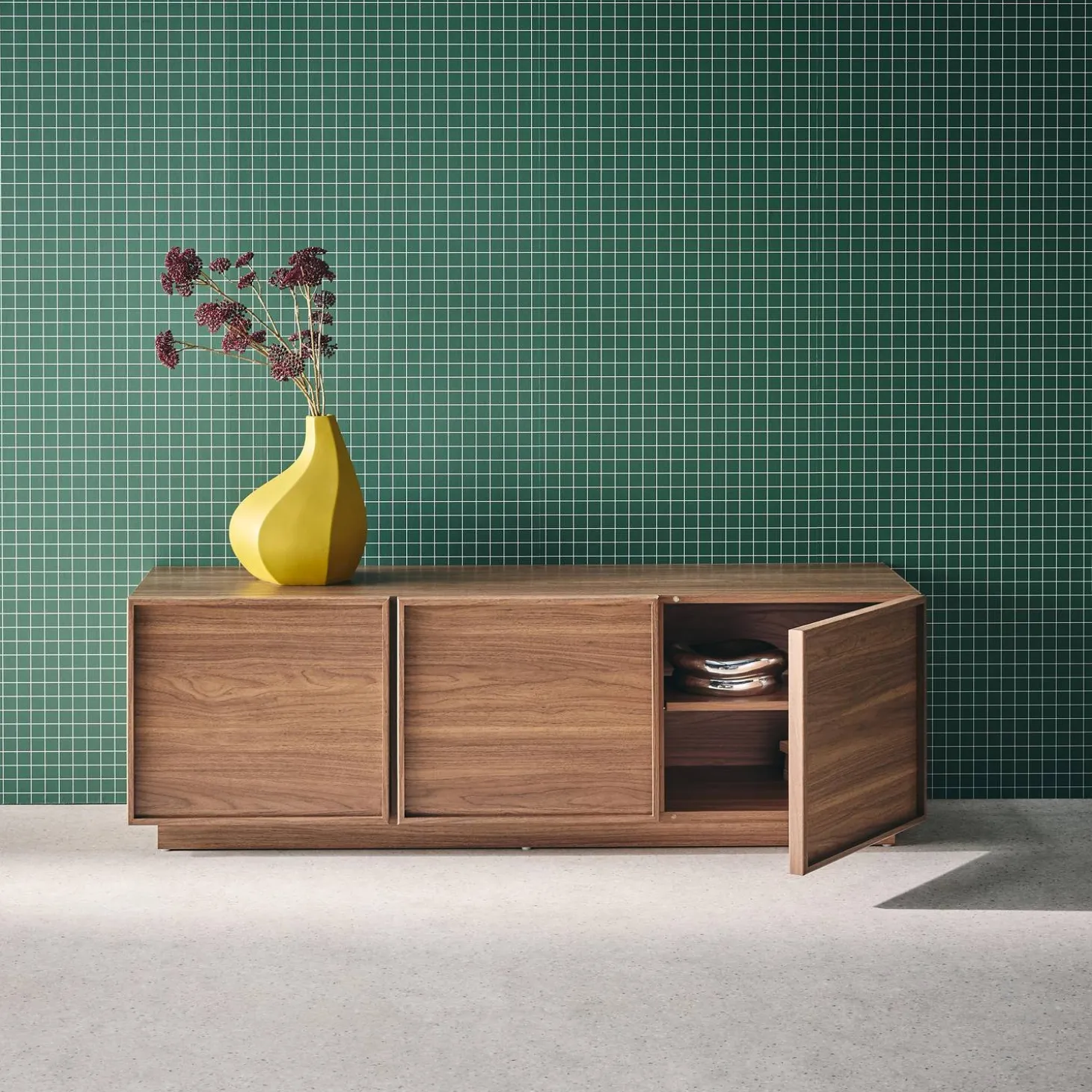 TV-meubel houteffect 3 deuren 140cm