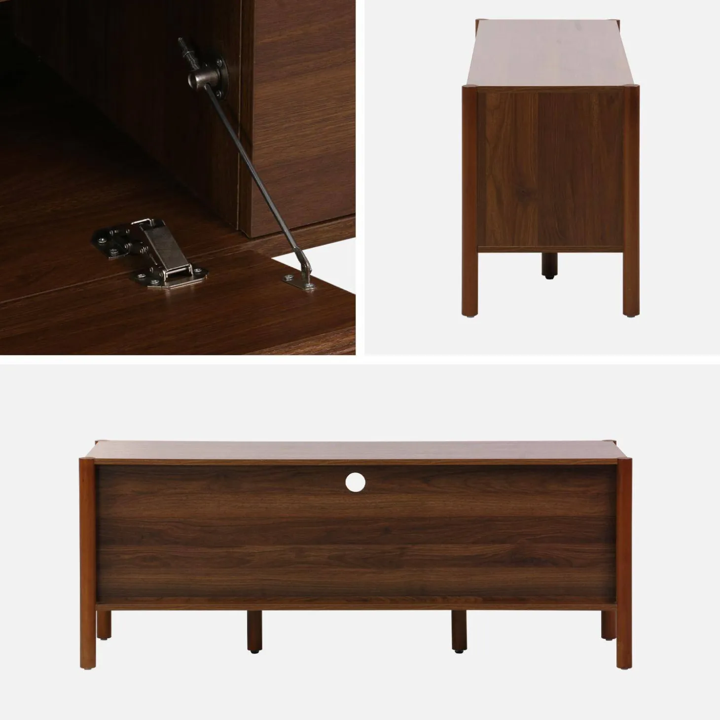 TV-meubel houteffect 2 deuren 1 lade 140cm