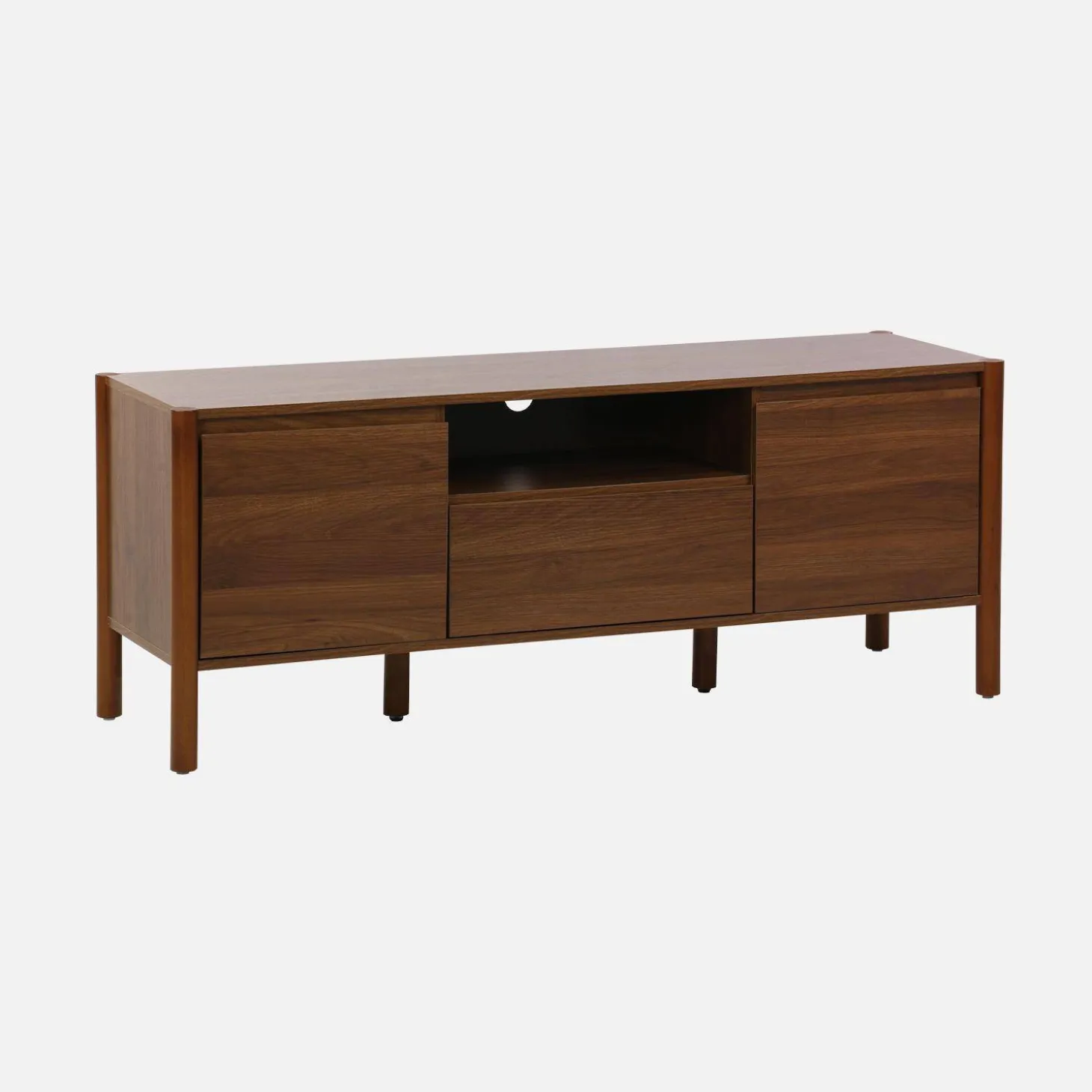 TV-meubel houteffect 2 deuren 1 lade 140cm