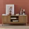 TV-meubel met houteffect 2 deuren 120 cm