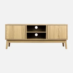 TV-meubel met houteffect 2 deuren 120 cm