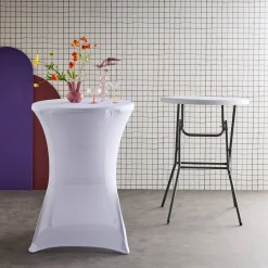 Twee opvouwbare statafels Ø80cm + met hoes - Gala