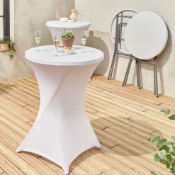 Twee opvouwbare statafels Ø80cm + met hoes - Gala