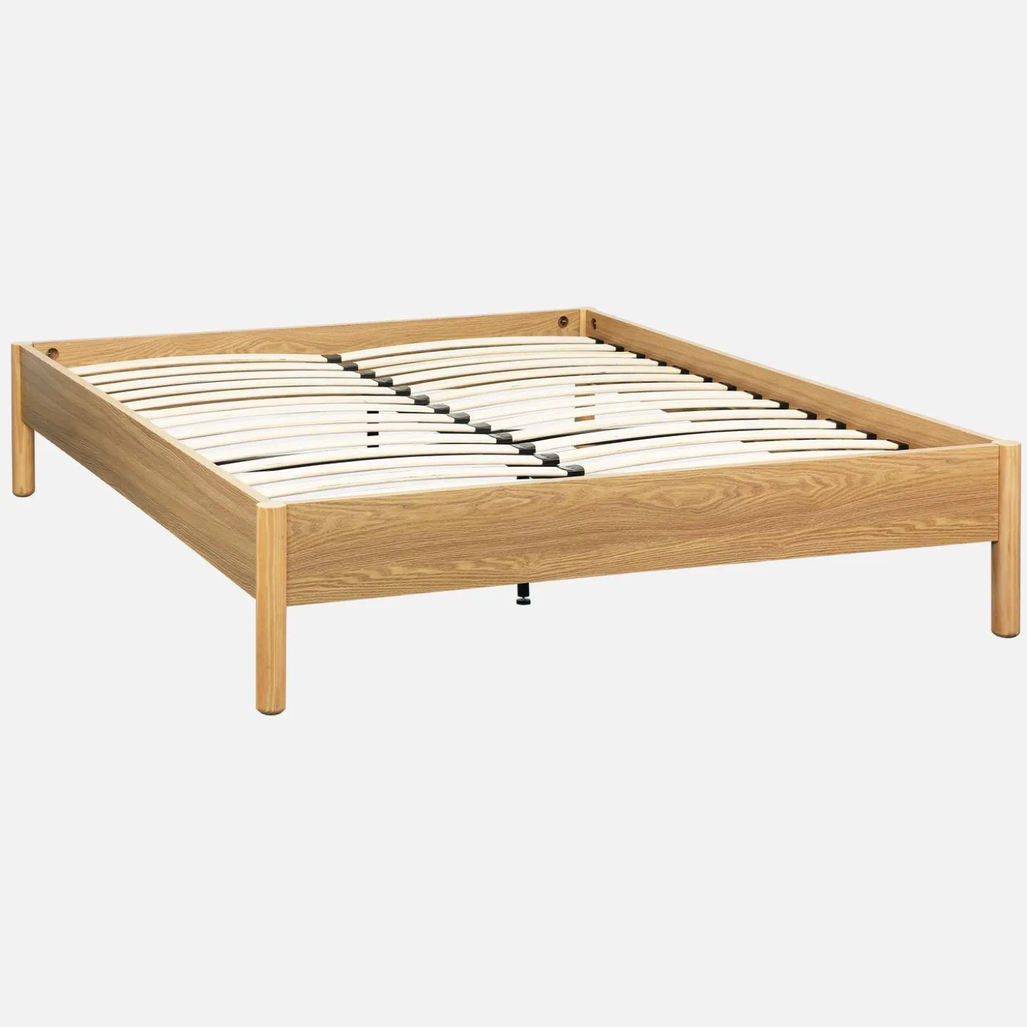 Tweepersoonsbed met lattenbodem 160x200cm houtdecor