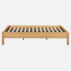Tweepersoonsbed met lattenbodem 140x190cm houtdecor