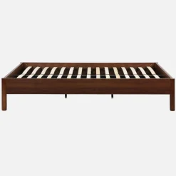 Tweepersoonsbed met lattenbodem 160x200cm houtdecor