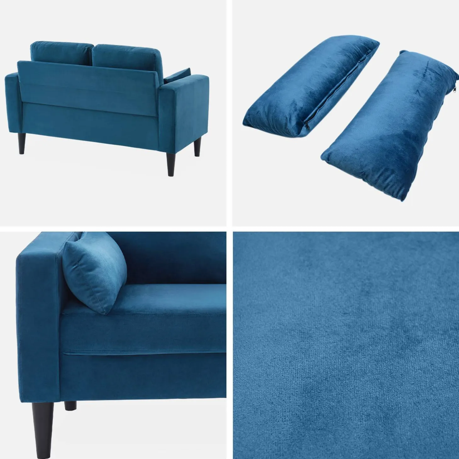 Tweezits bank van velours