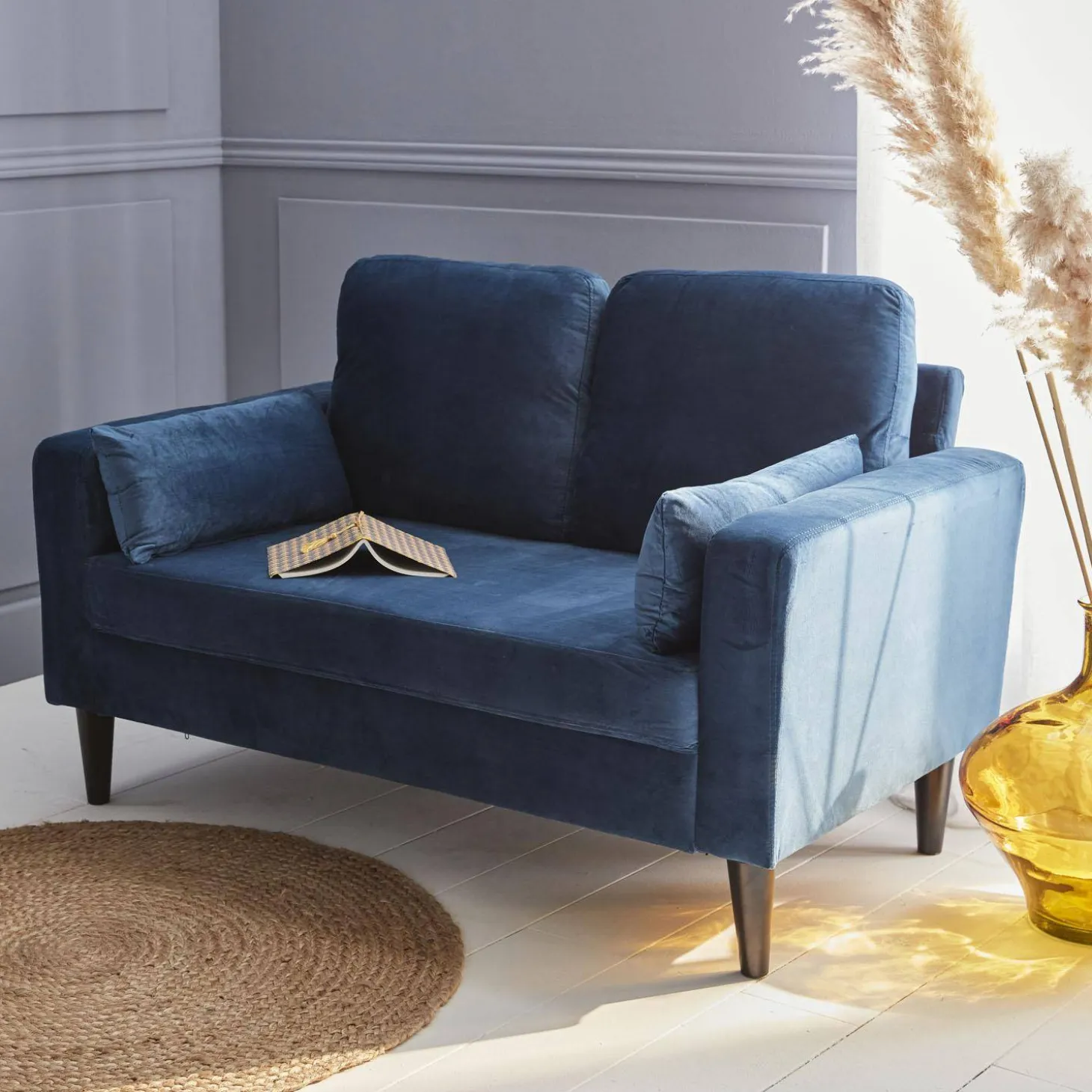 Tweezits bank van velours