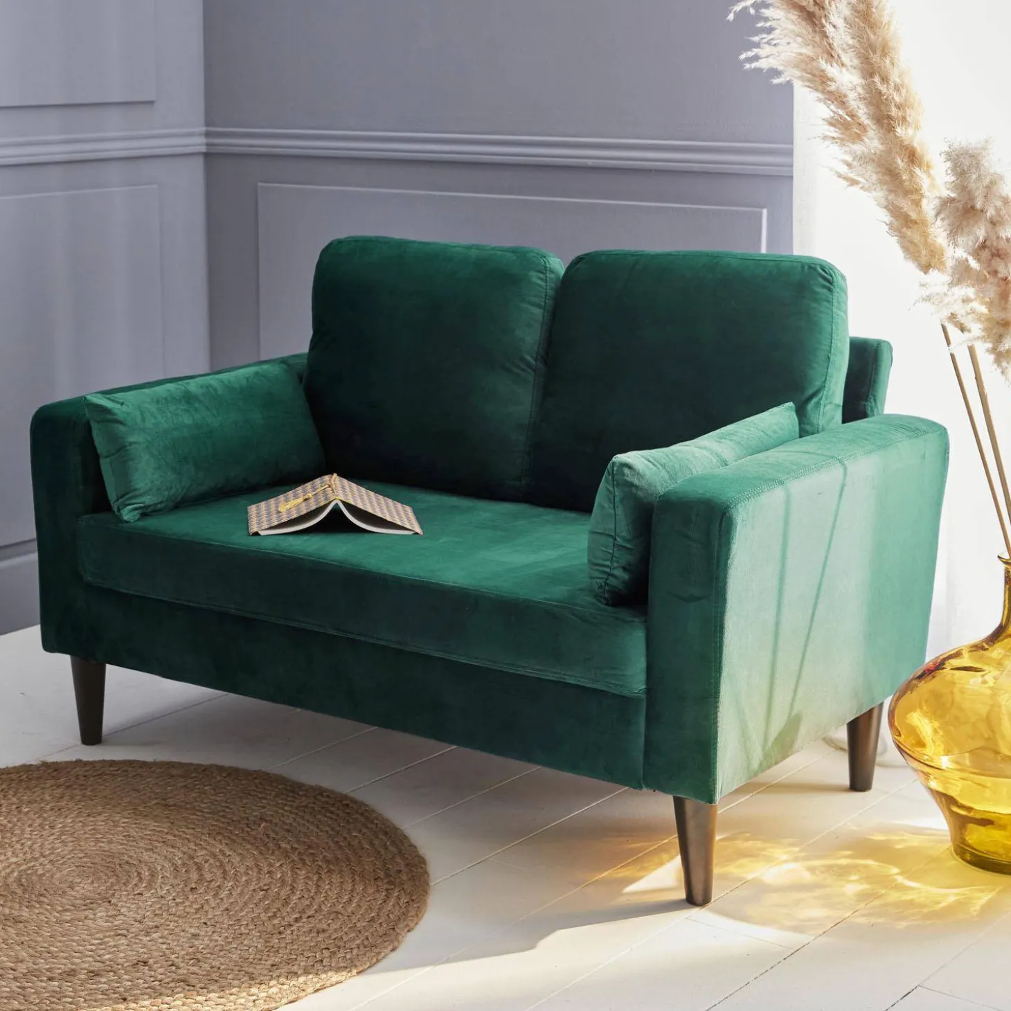 Tweezits bank van velours