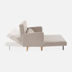 Tweezits slaapbank met houten poten