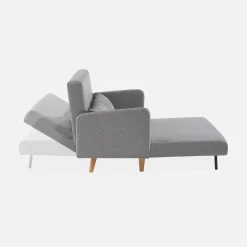 Tweezits slaapbank met houten poten
