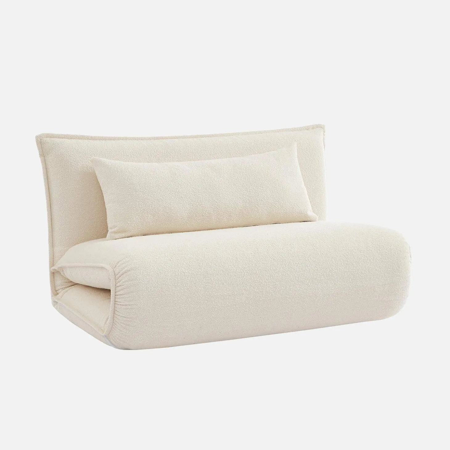 Uitklapbare fauteuil boucléstof 2 plaatsen