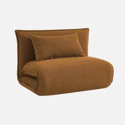 Uitklapbare fauteuil boucléstof 1 plaats