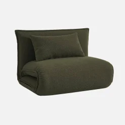 Uitklapbare fauteuil boucléstof 1 plaats