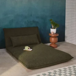 Uitklapbare fauteuil boucléstof 2 plaatsen