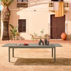 Uitschuifbare aluminium tuintafel, 10 plaatsen
