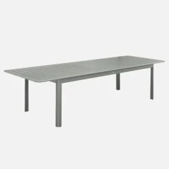 Uitschuifbare aluminium tuintafel, 10 plaatsen