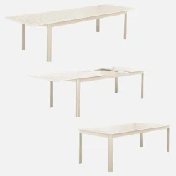 Uitschuifbare aluminium tuintafel, 10 plaatsen