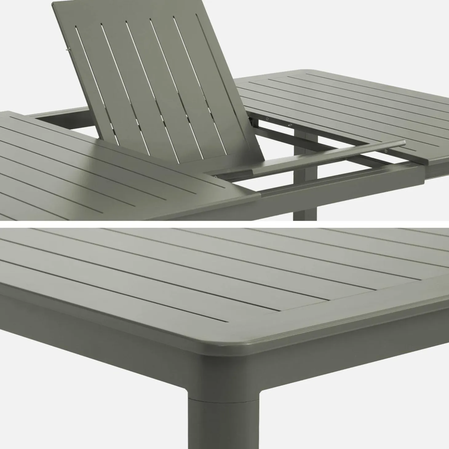 Uitschuifbare aluminium tuintafel met 12 stoelen