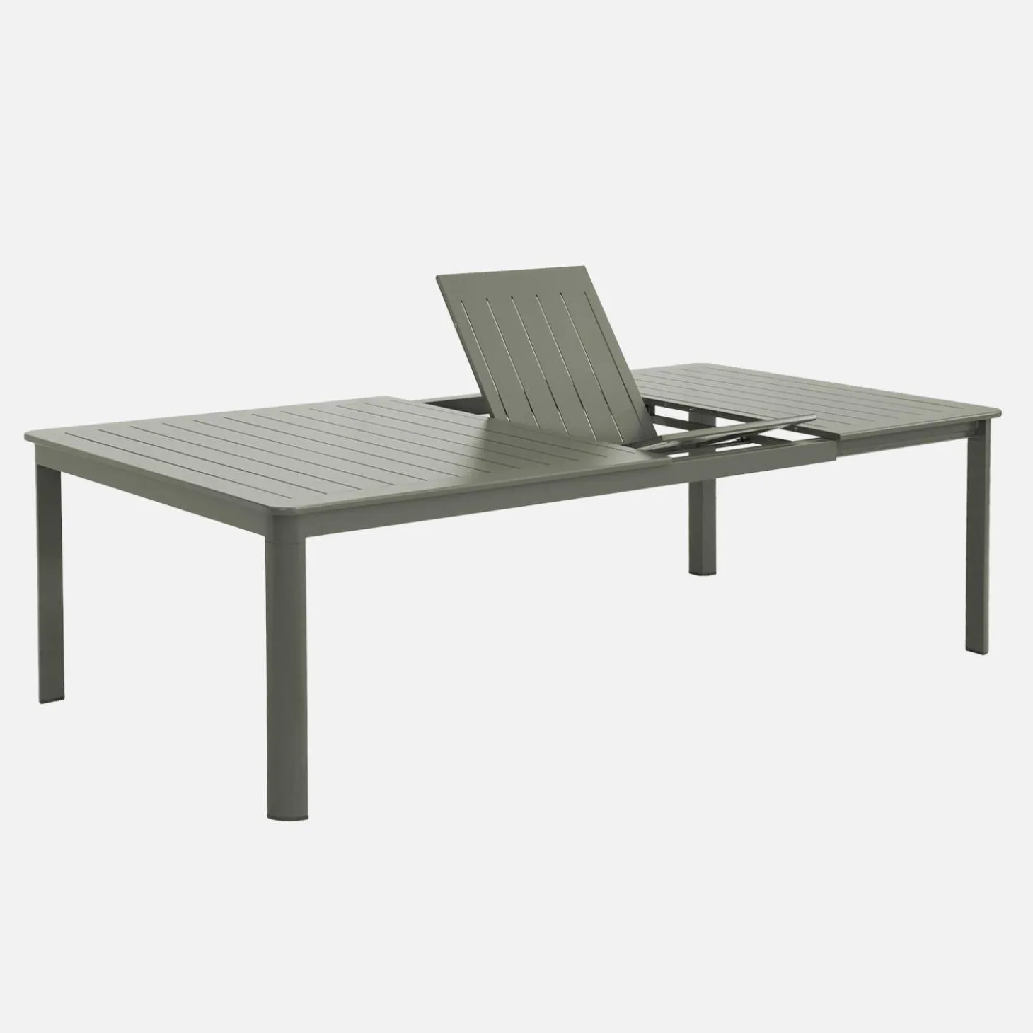 Uitschuifbare aluminium tuintafel met 12 stoelen