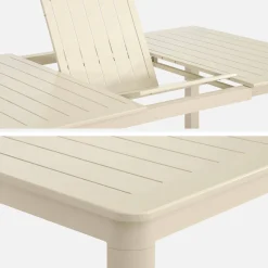 Uitschuifbare aluminium tuintafel met 12 stoelen