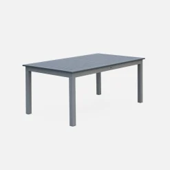 Uitschuifbare aluminium tuintafel voor 8 personen